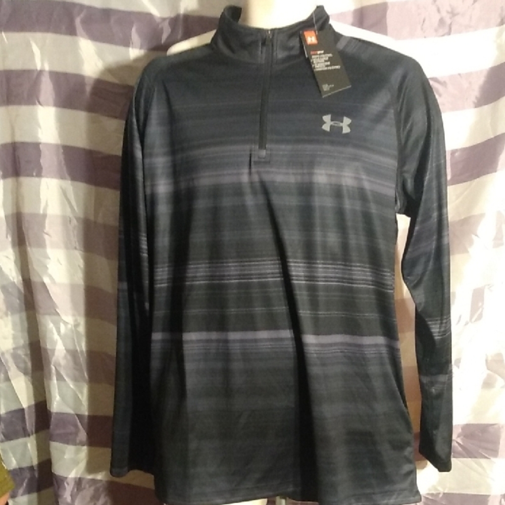 NWT Under Armour Mens Large Loose Heatgear 1/4 Quarter Zip Up Long Sleeve Top
